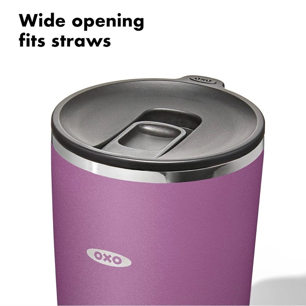 OXO NIB Strive 16oz Insulated Tumbler with Sliding Lid - Amethyst - Picture 3 of 8